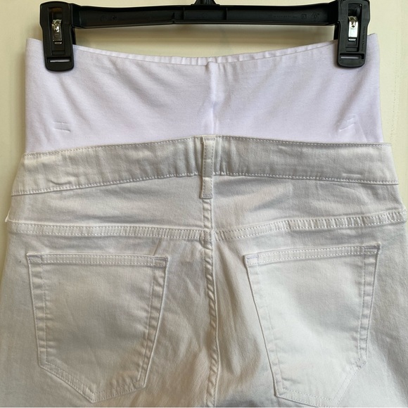 🆕 Gap Maternity True Waistband Full Panel Vintage Slim Jean White Size 4 - Picture 8 of 12